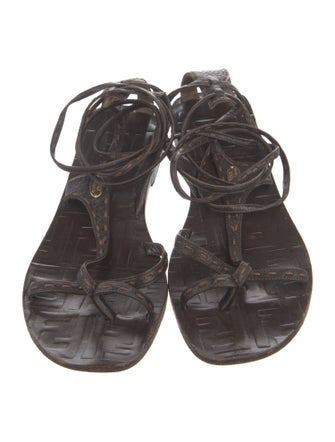 Fendi Leather Gladiator Sandals
