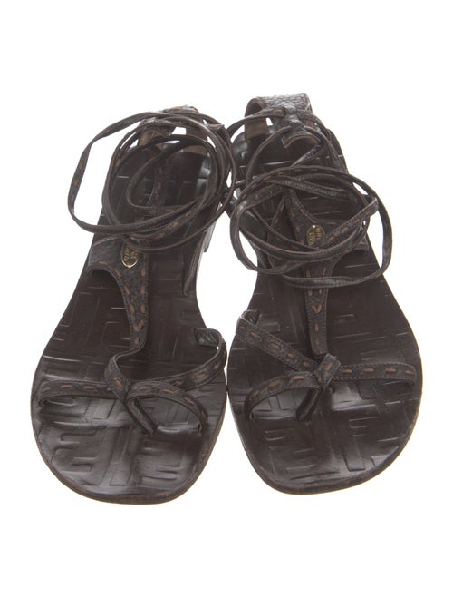 Fendi Leather Gladiator Sandals