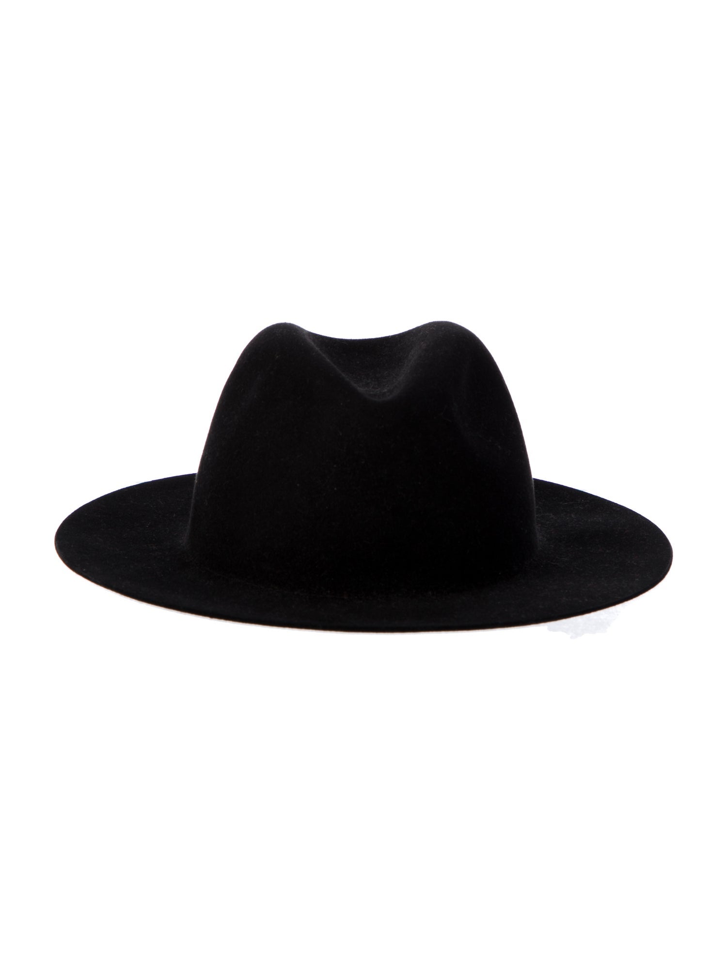 Fendi Solid Suede Wide Brim Hat