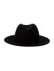 Fendi Solid Suede Wide Brim Hat