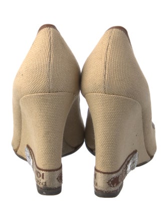 Fendi Canvas Printed Pumps