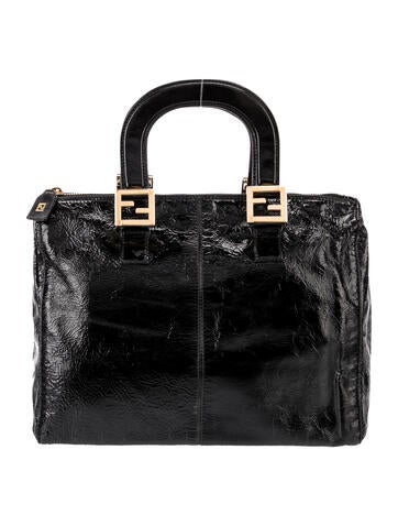 Fendi Handle Bags Patent Leather Twins Small Vintage