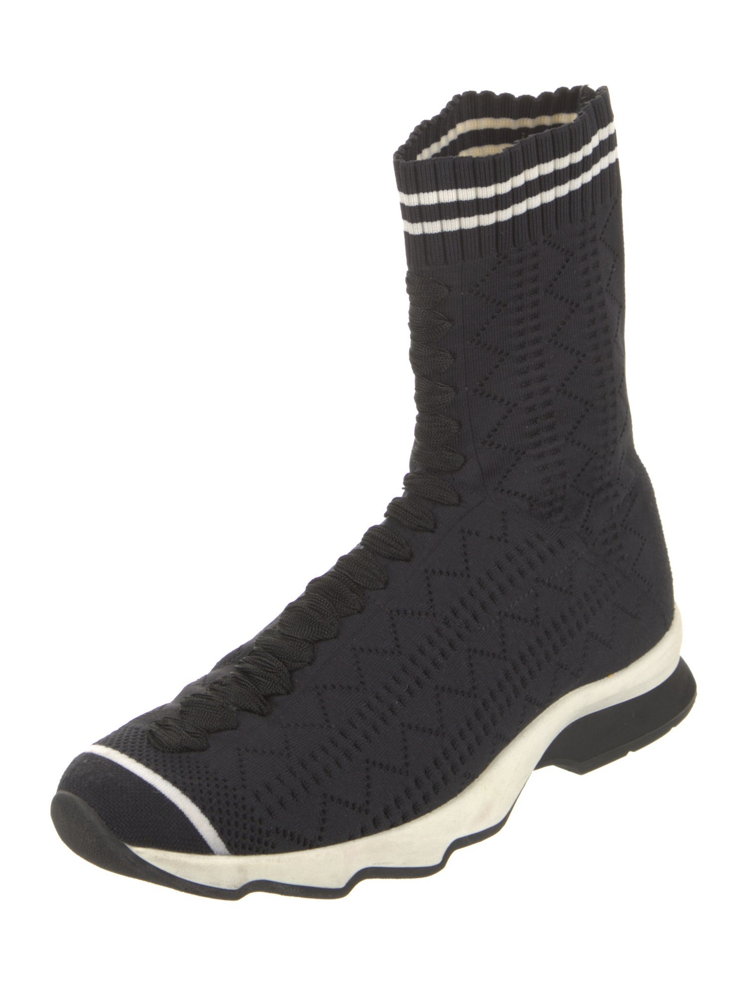 Fendi Striped Sock Sneakers