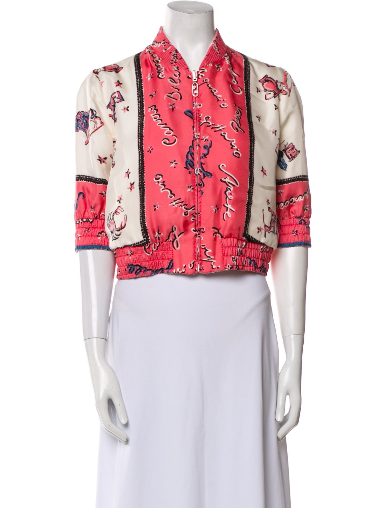 Fendi Silk Printed Evening Jacket