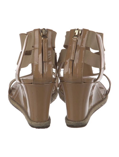 Fendi Patent Leather T-Strap Sandals
