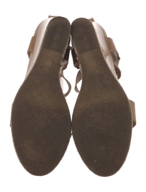 Fendi Patent Leather T-Strap Sandals