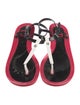Fendi Zucca FF Logo Rubber T-Strap Sandals