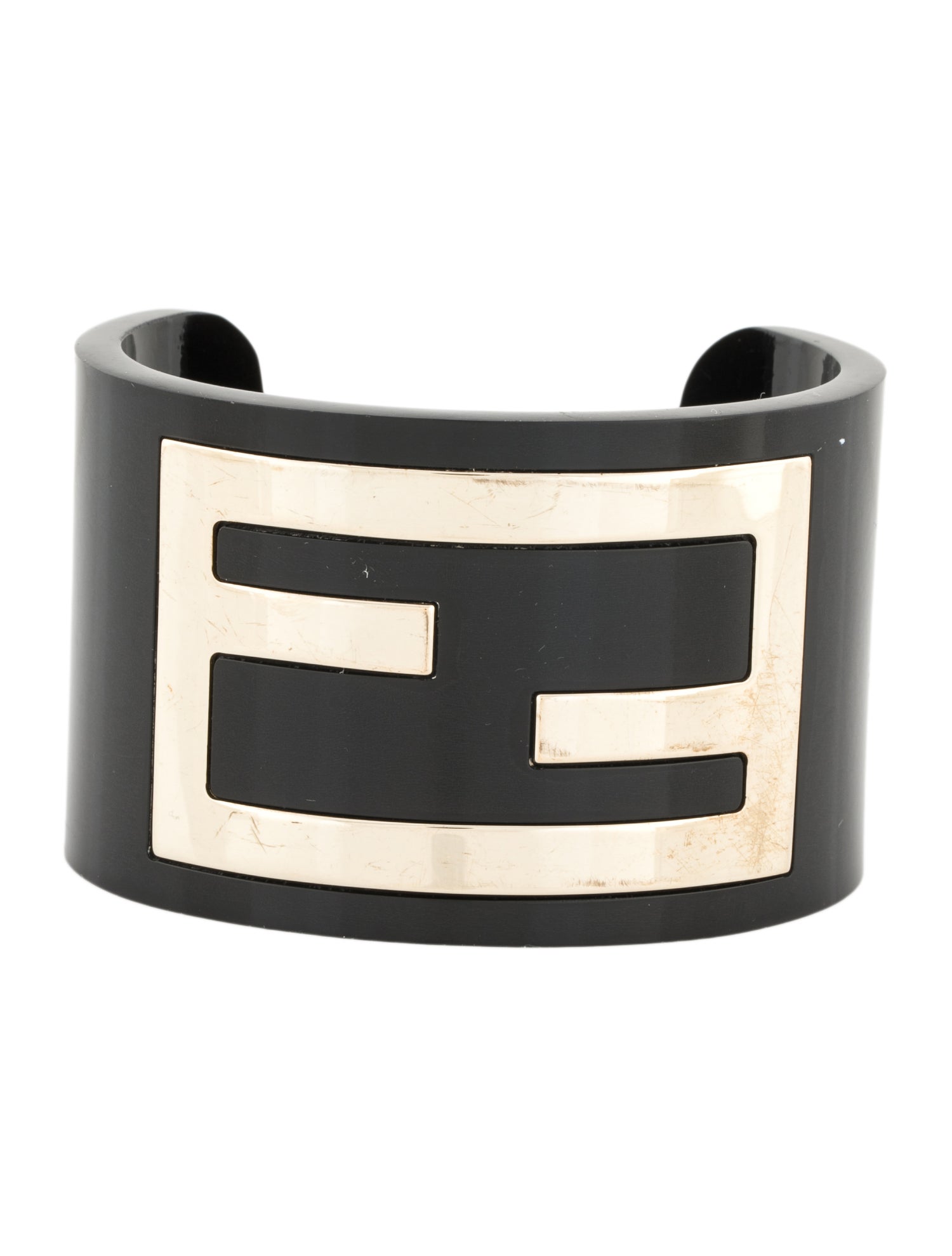 Fendi Resin Logo 'Zucca' Cuff Bracelet
