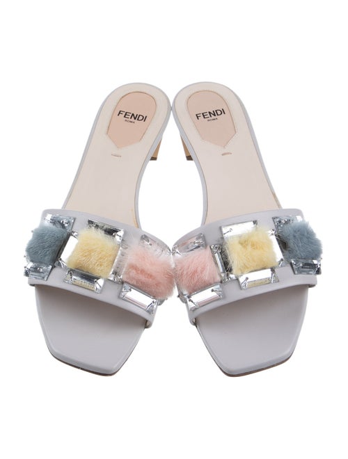 Fendi Leather Slides