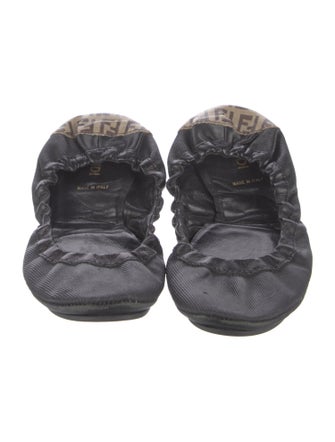 Fendi Graphic Print Ballet Flats