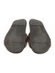 Fendi Zucca FF Logo Shearling Slides