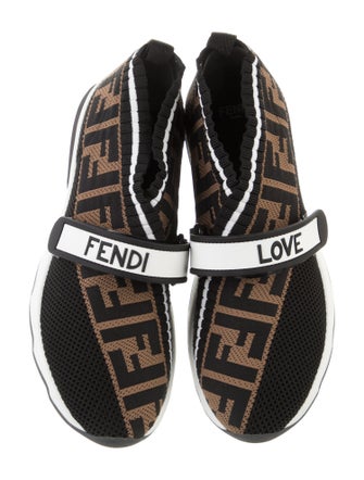 Fendi Zucca FF Logo Printed Sock Sneakers