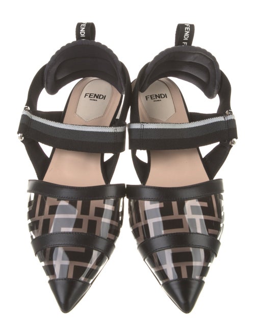 Fendi Zucca FF Logo PVC Slingback Flats