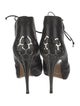 Fendi Leather Cutout Accent Lace-Up Boots