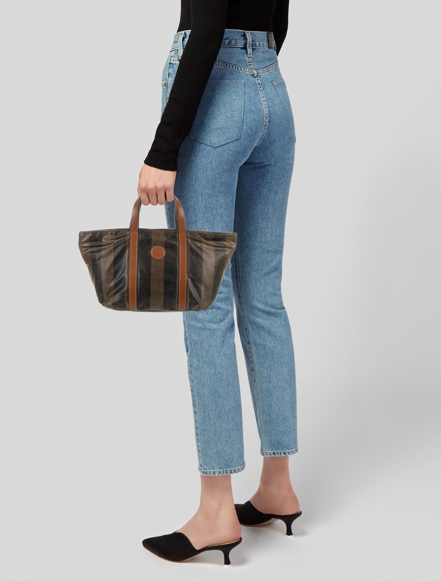 Fendi Pequin Top Handle Bag