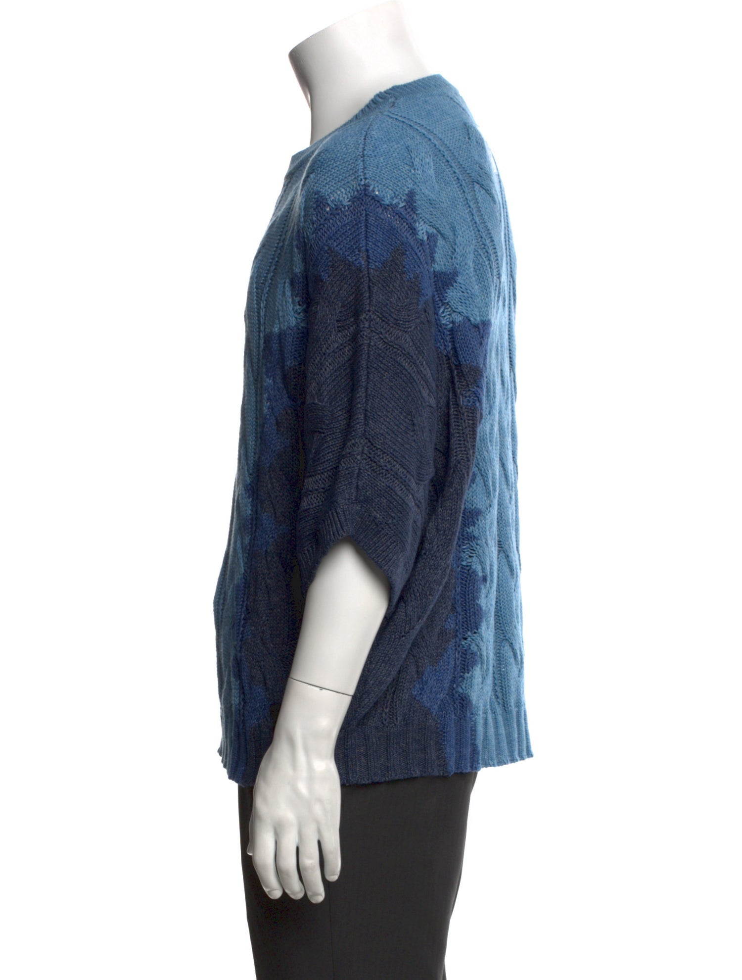 Fendi Colorblock Pattern Crew Neck Pullover