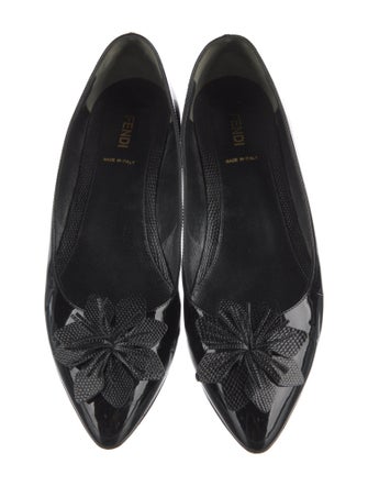 Fendi Patent Leather Ballet Flats
