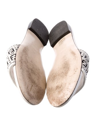 Fendi Zucca FF Logo Leather Slides