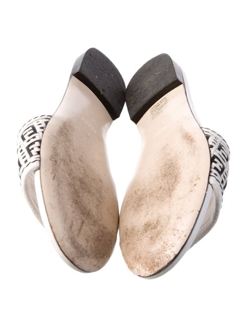 Fendi Zucca FF Logo Leather Slides