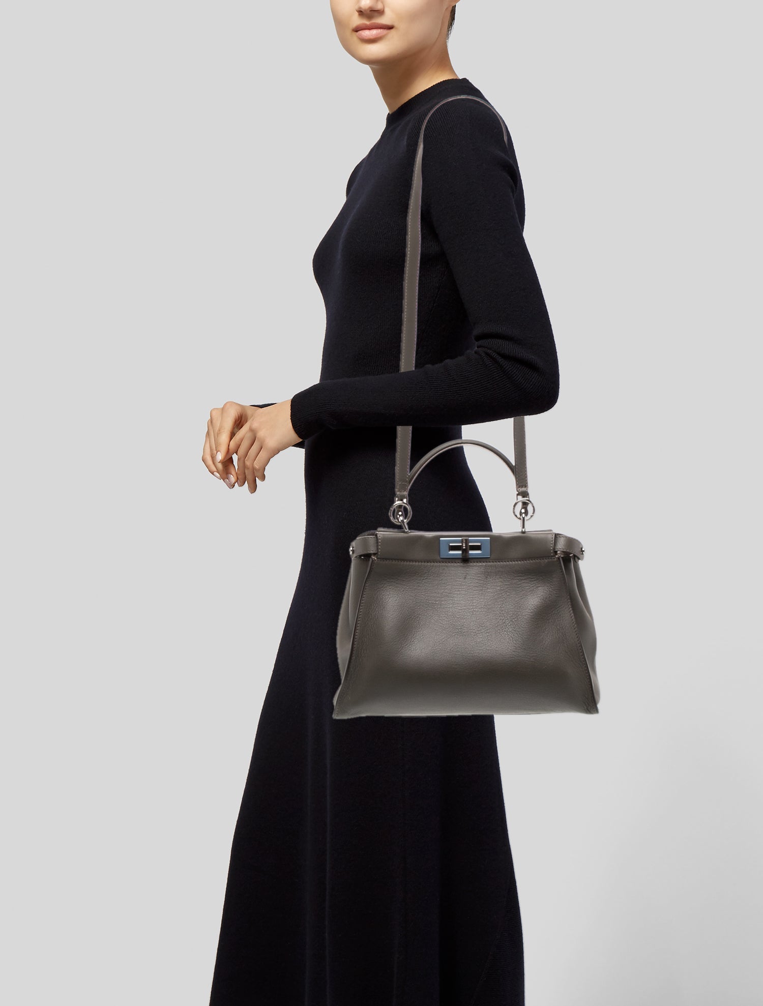 Fendi Leather Peekaboo Medium