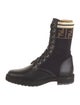 Fendi Zucca FF Logo Printed Combat Boots