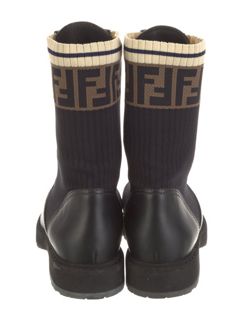 Fendi Zucca FF Logo Printed Combat Boots