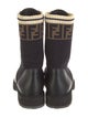 Fendi Zucca FF Logo Printed Combat Boots