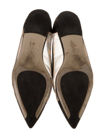 Fendi Zucca FF Logo Mesh Ballet Flats