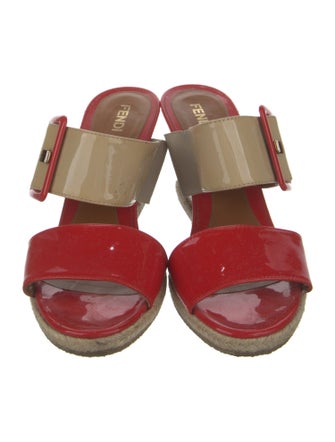 Fendi Patent Leather Slides