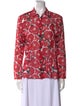 Fendi Printed Long Sleeve Button-Up Top
