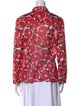 Fendi Printed Long Sleeve Button-Up Top