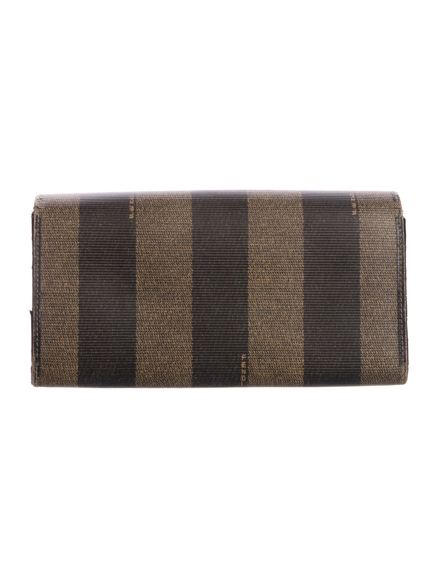 Fendi Vintage Pequin Pattern Continental Wallet