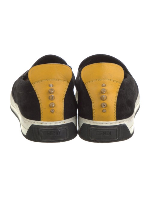 Fendi Suede Studded Accents Loafers