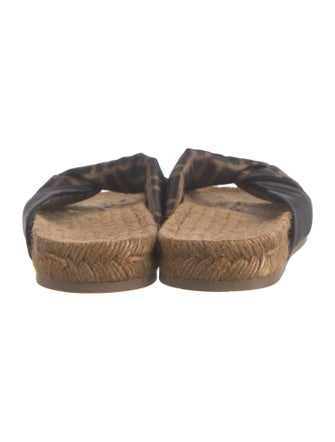 Fendi Zucca FF Logo Satin Espadrilles