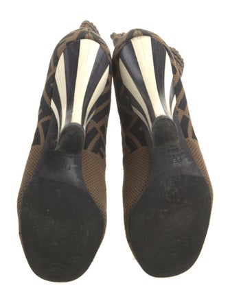 Fendi Zucca FF Logo Printed Sock Boots