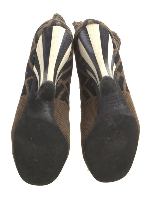 Fendi Zucca FF Logo Printed Sock Boots