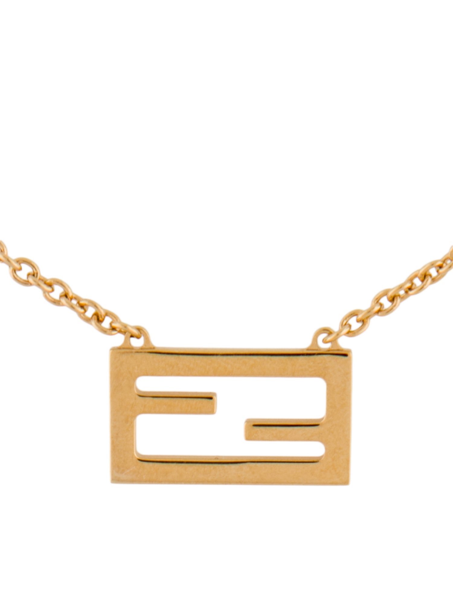 Fendi FF Logo Pendant Necklace