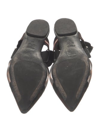 Fendi Zucca FF Logo Mesh Slingback Flats