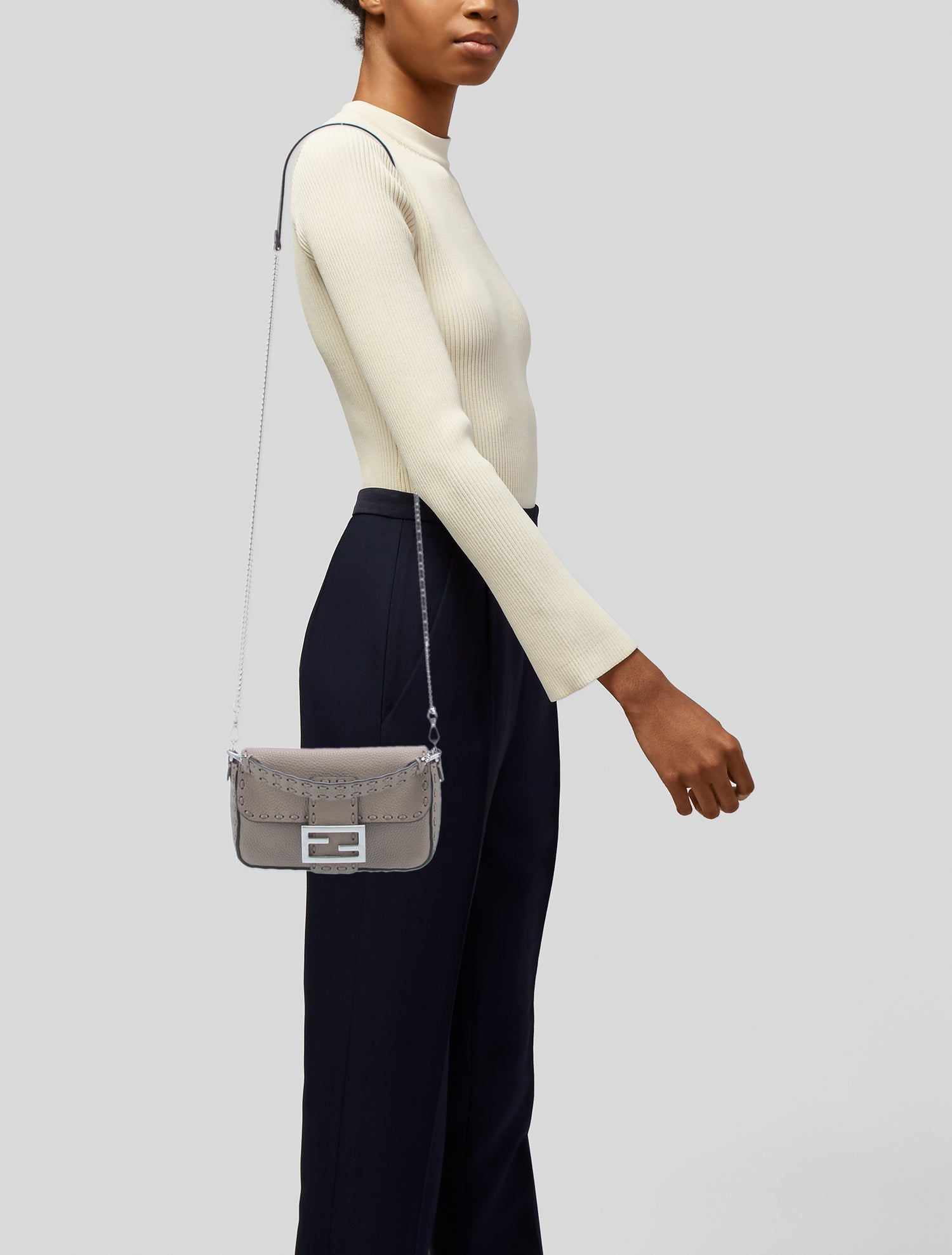 Fendi Leather Baguette Mini 2024