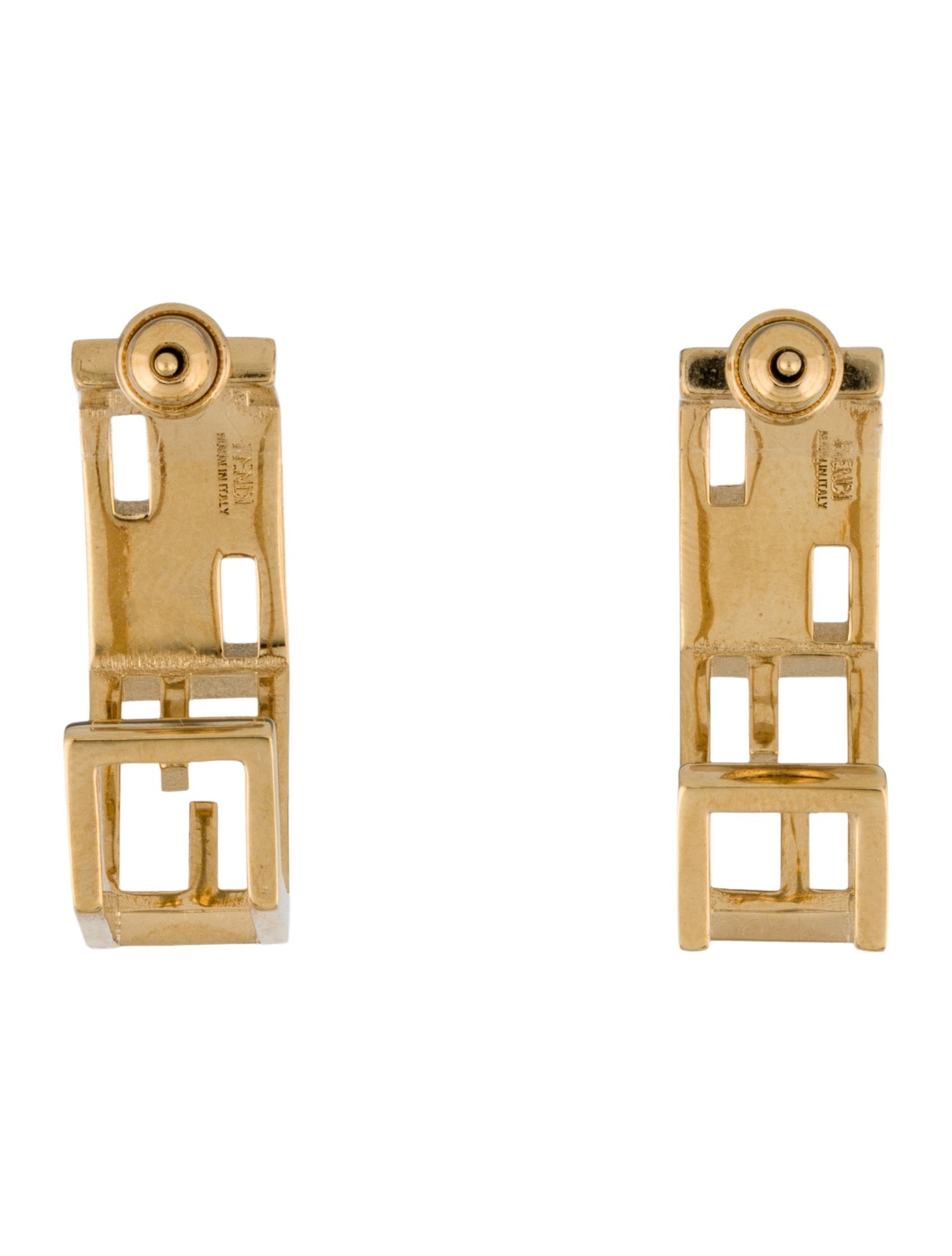 Fendi Crystal Hoop Earrings