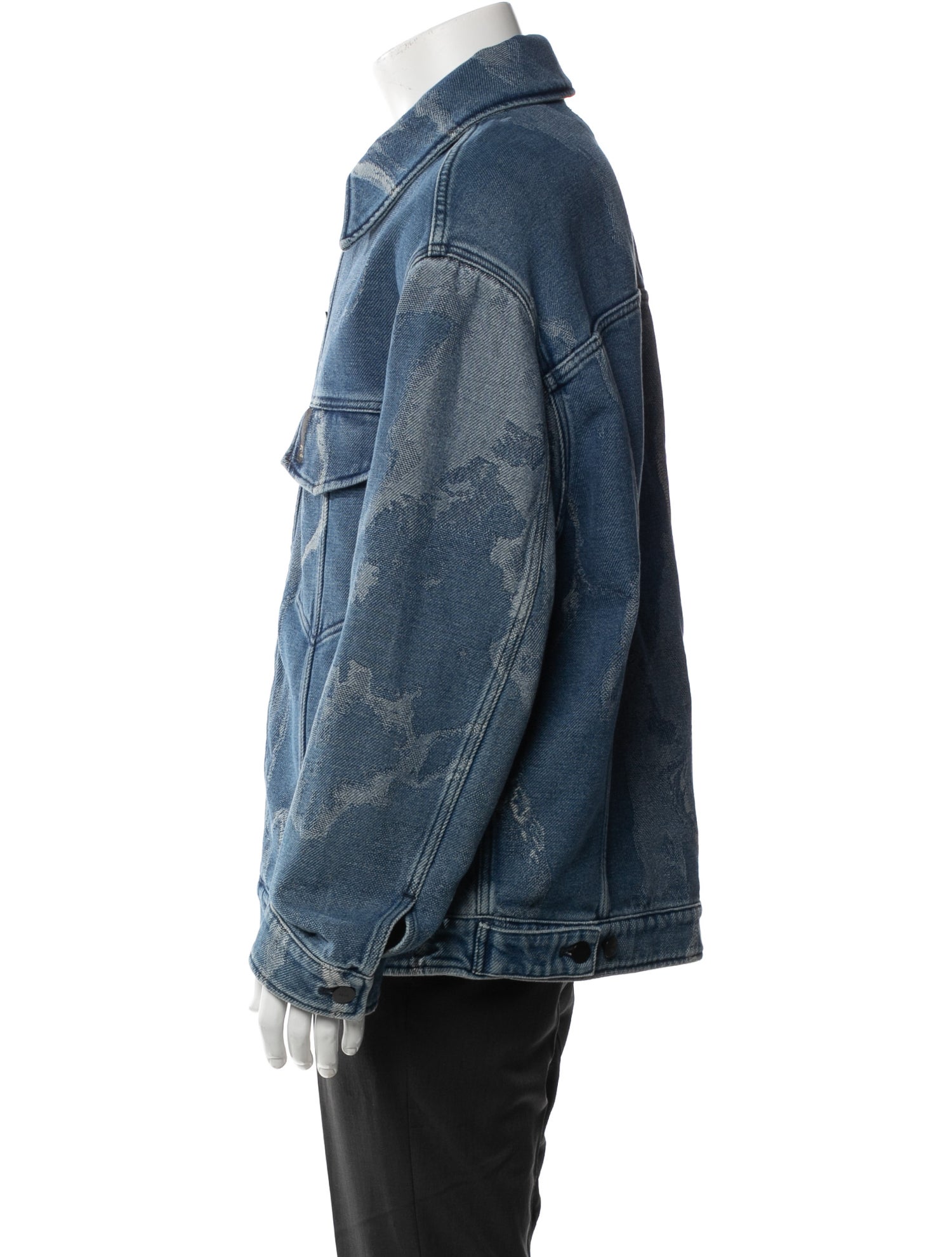 Fendi 2021 Bleached Denim Jacket
