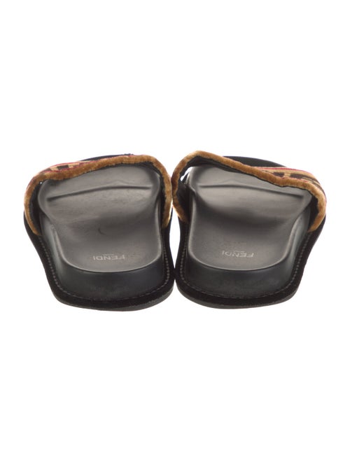 Fendi Zucca FF Logo Velvet Slides