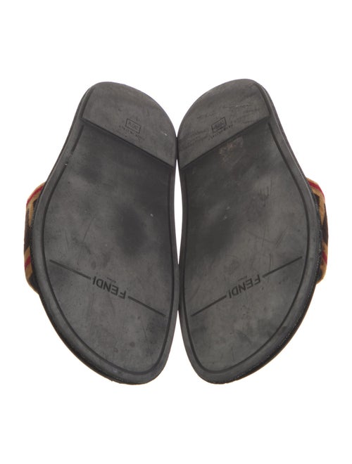 Fendi Zucca FF Logo Velvet Slides