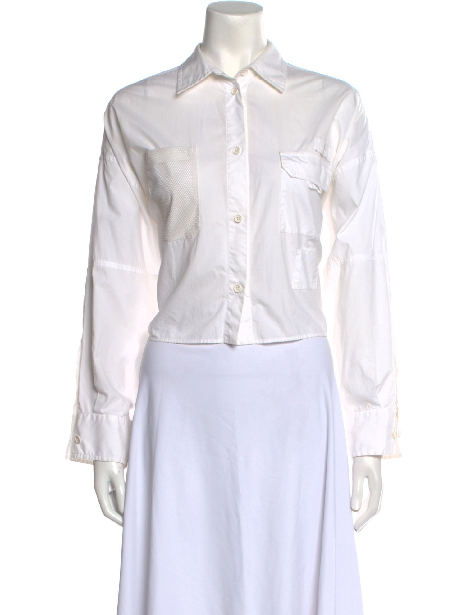 Fendi Long Sleeve Button-Up Top