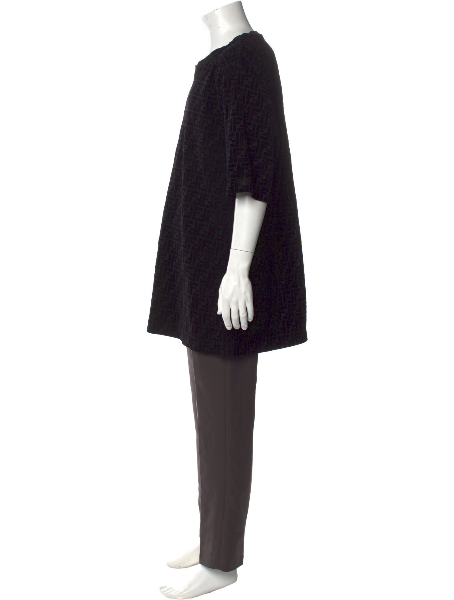 Fendi Patterned Crew Neck T-Shirt