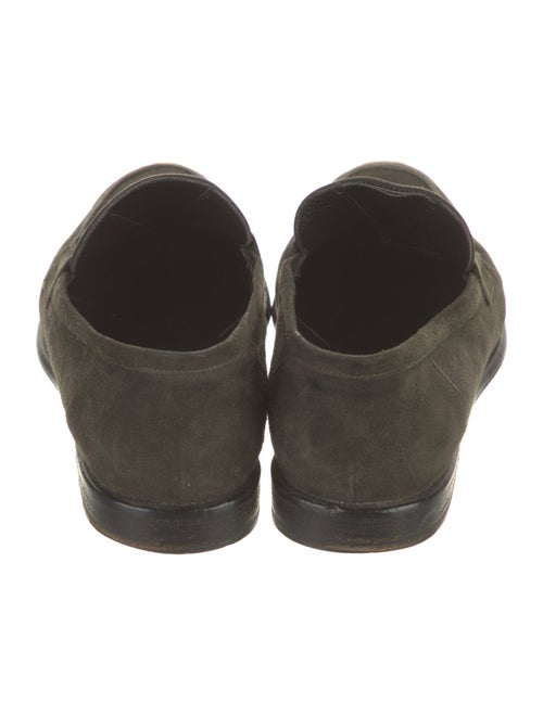 Fendi Chain-Link Accent Suede Loafers