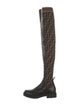 Fendi Zucca FF Logo Patent Leather Sock Boots