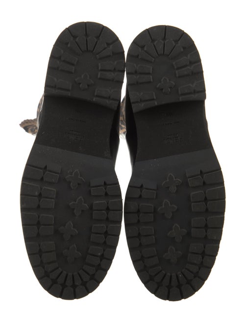 Fendi Zucca FF Logo Patent Leather Sock Boots