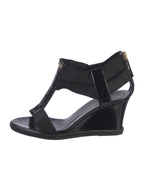 Fendi Patent Leather T-Strap Sandals