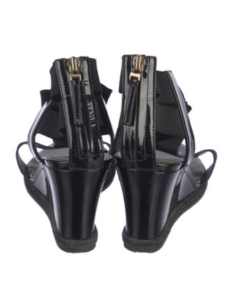 Fendi Patent Leather T-Strap Sandals